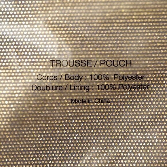 SHIMMERY LANCOME Paris Gold Travel Pouch Make Up Pouch Full Zip BNIP - Picture 8 of 8